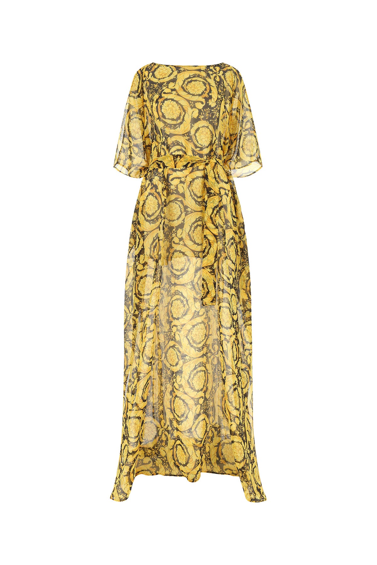 Versace Embroidered Silk Long Dress Nd  Donna Tu