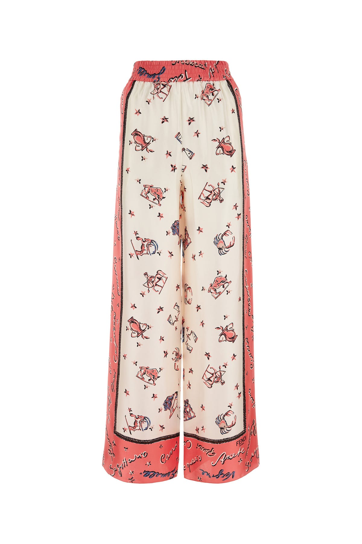 Fendi Allover Astrology Printed Pyjama Trousers In Pink