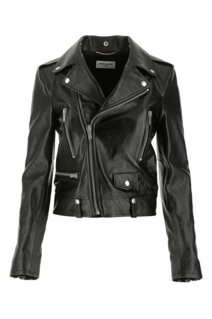 Black leather jacket 
