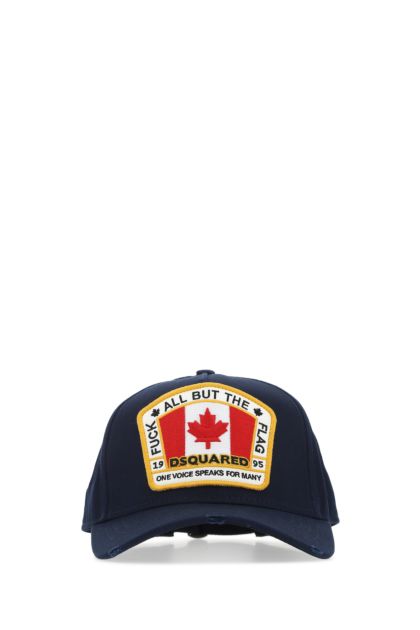 Navy blue cotton baseball cap