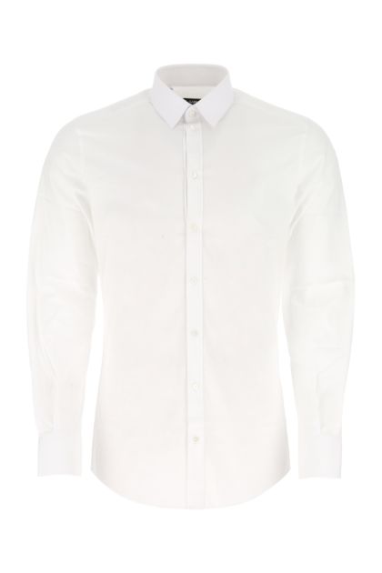 White stretch poplin shirt