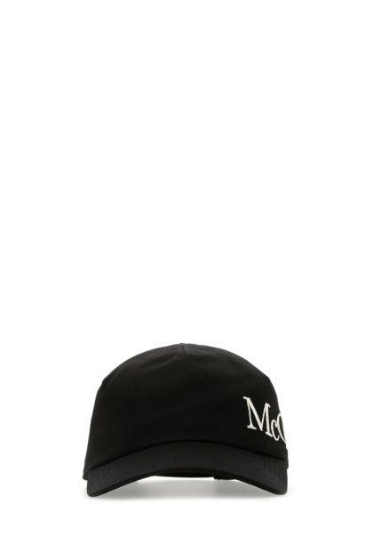Black gabardine baseball cap