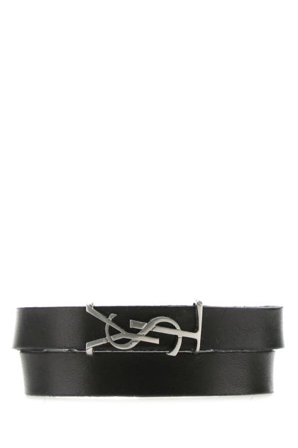Black leather bracelet 