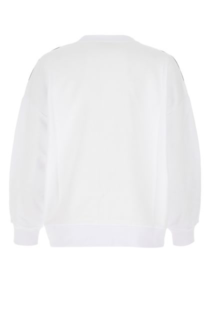 White stretch cotton sweatshirt 