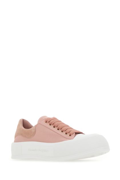 Pink canvas sneakers 