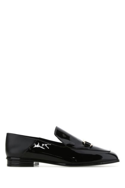 Black leather Cesaro loafers 