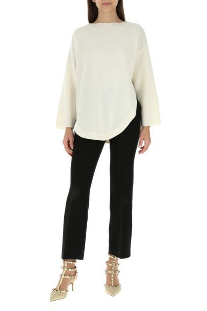 Ivory cashmere and wool oversize sweater 