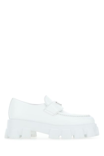 White leather Monolith loafers 