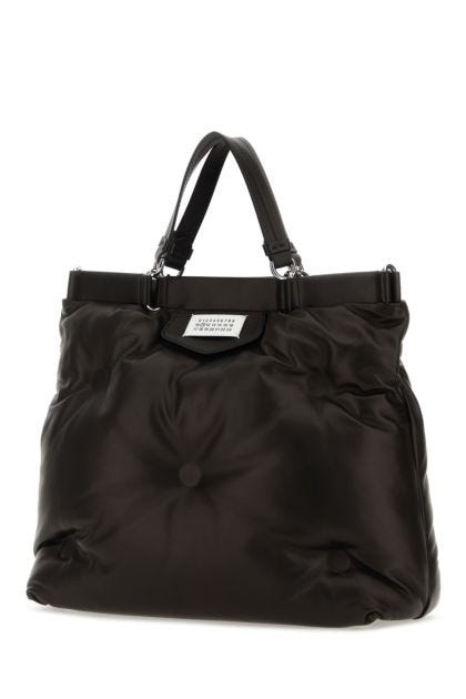 Black nappa leather medium Glam Slam shopping bag