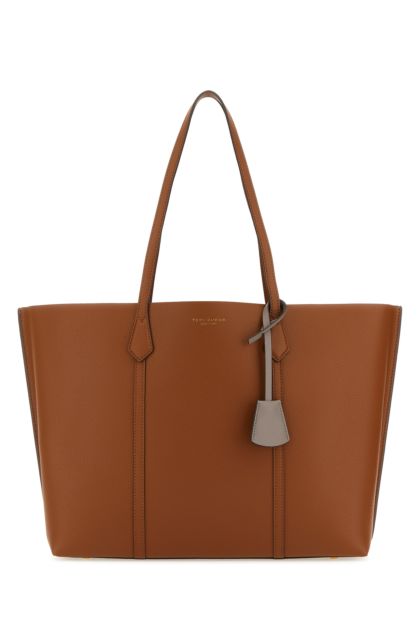 Brown leather Perry shopping bag 