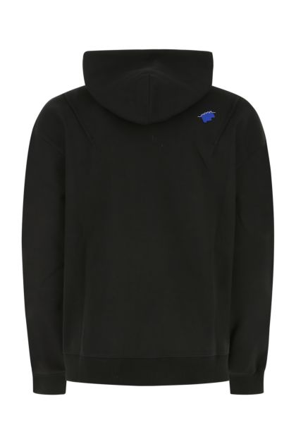 Black cotton blend oversize sweatshirt