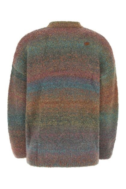 Multicolor polyester blend oversize sweater