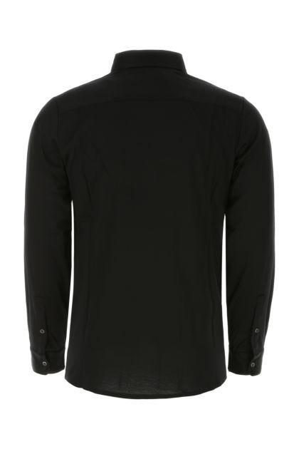 Black lyocell blend shirt