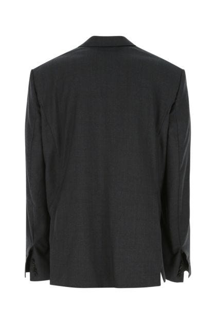 Charcoal wool oversize blazer