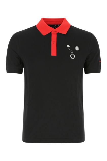 Black piquet polo shirt 