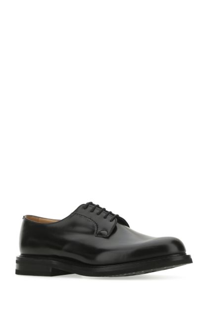 Black leather Shannon lace-up shoes 