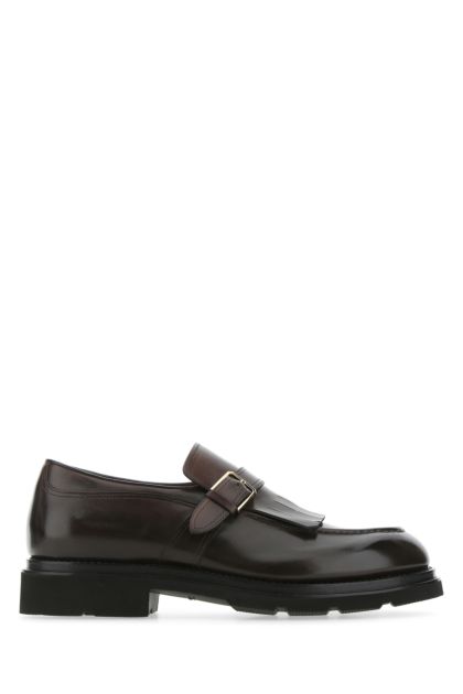 Dark brown leather loafers 