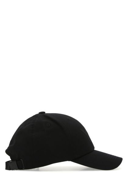 Black cotton blend baseball cap