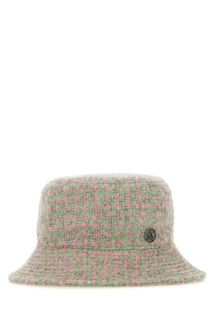 Two-tone boucle hat 