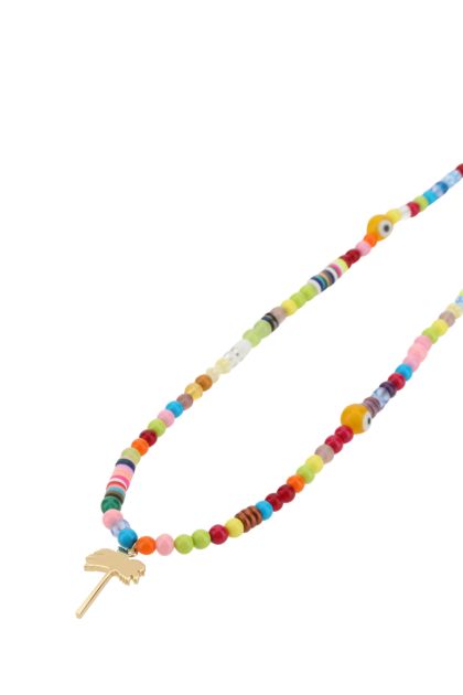 Multicolor metal and beads necklace
