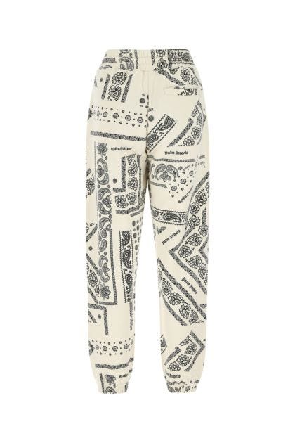 Printed cotton joggers