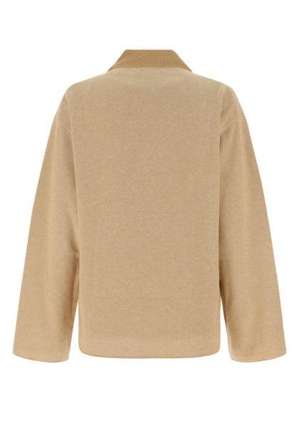 Melange beige cashmere blend sweater 
