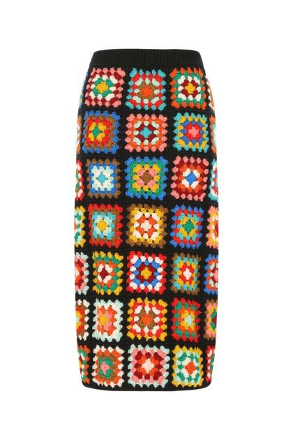 Multicolor crochet skirt