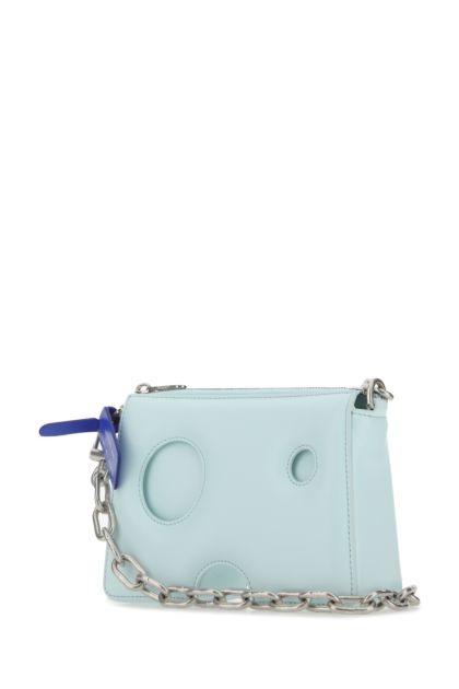Pastel light-blue leather Burrow handbag 
