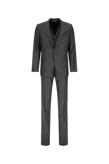 Dark grey wool blend suit 