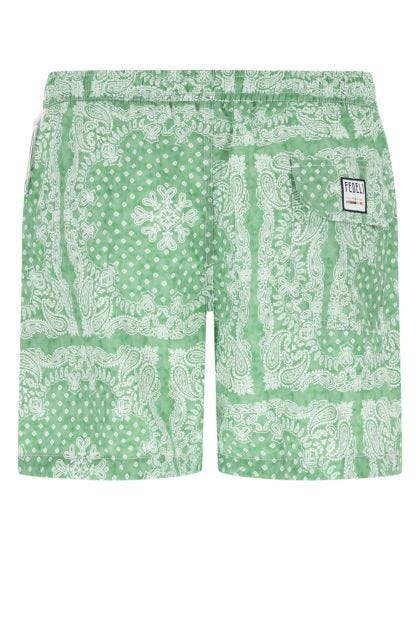 Printed polyester Madeira swimming shorts
