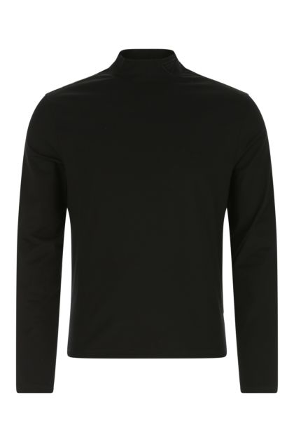 Black stretch cotton t-shirt 