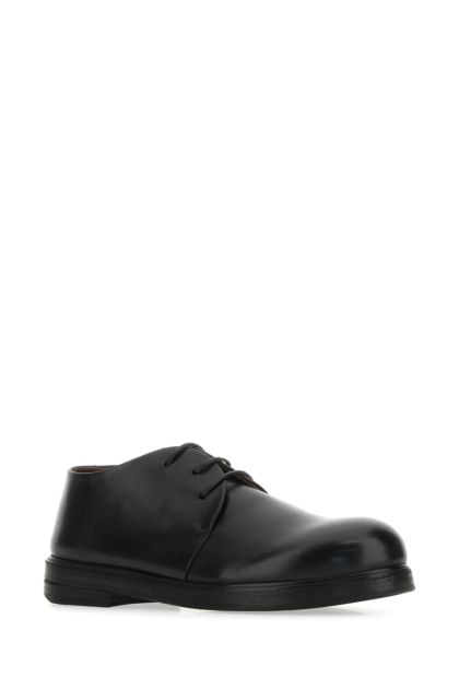 Black leather Zucca lace-up shoes