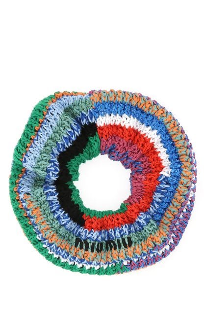Multicolor crochet scrunchie