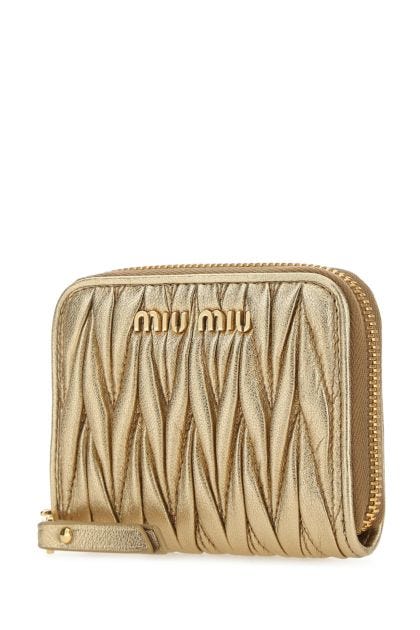 Gold nappa leather coin purse 