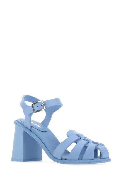 Pastel light blue rubber sandals