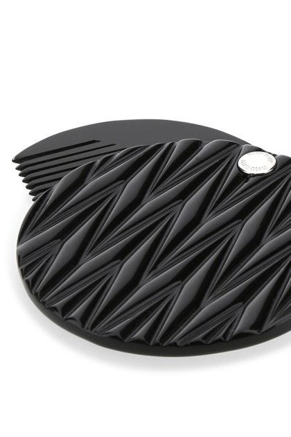 Black satin comb holder