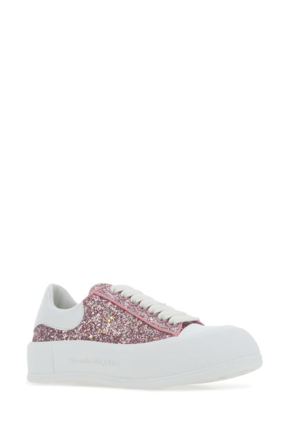 Embellished leather sneakers 