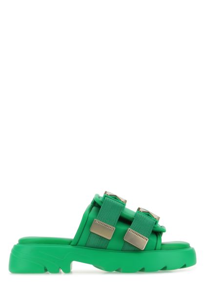Green nylon Flash slippers 