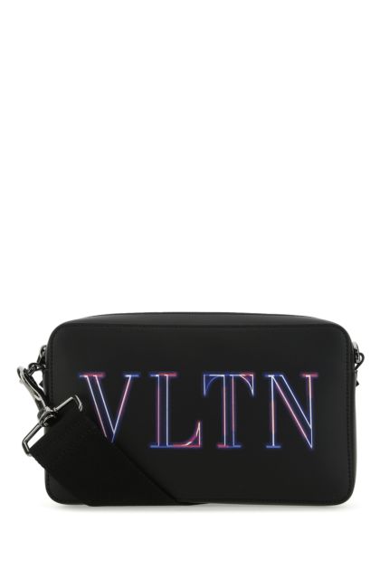 Black leather VLTN Neon crossbody bag 