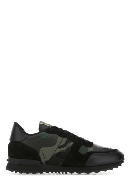 Black fabric and suede Rockrunner Camouflage sneakers 