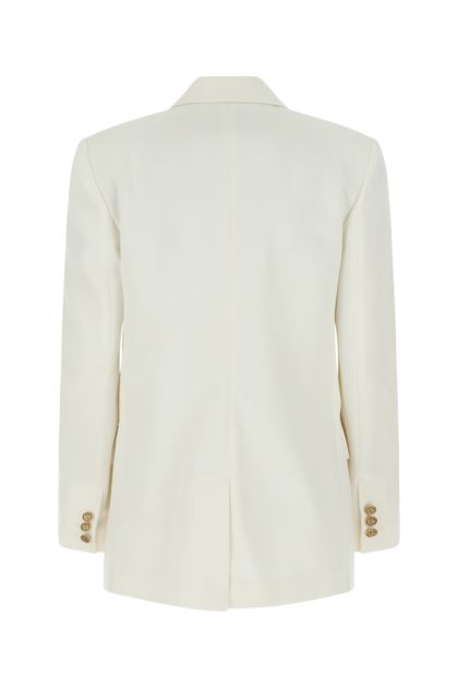 White polyester blend blazer 
