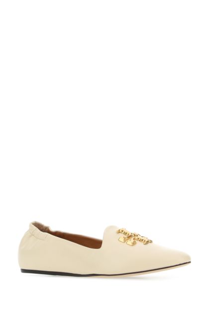 Ivory leather loafers 