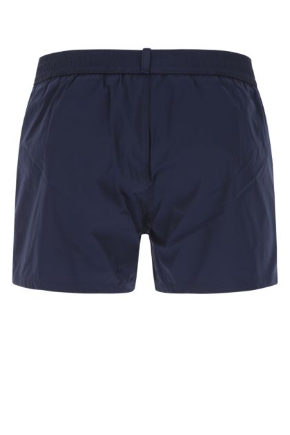 Blue polyester swimming shorts