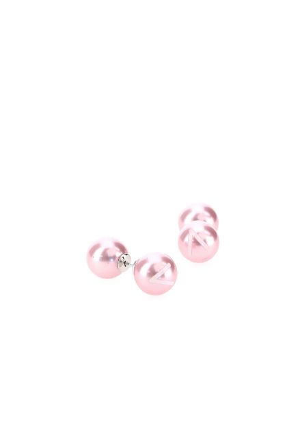 Pink metal earrings