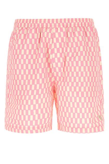 Printed recycled polyester and polyester swimming shorts 