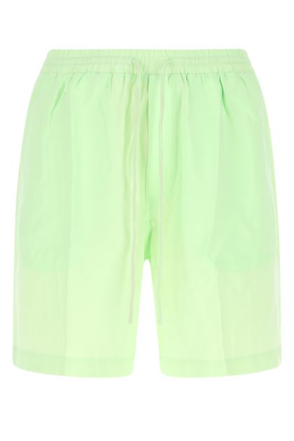 Pastel green modal blend bermuda shorts 