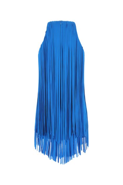 Light-blue stretch viscose mini dress