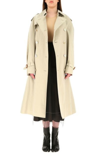 Cappuccino cotton blend trench coat