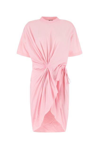 Pastel pink cotton t-shirt dress