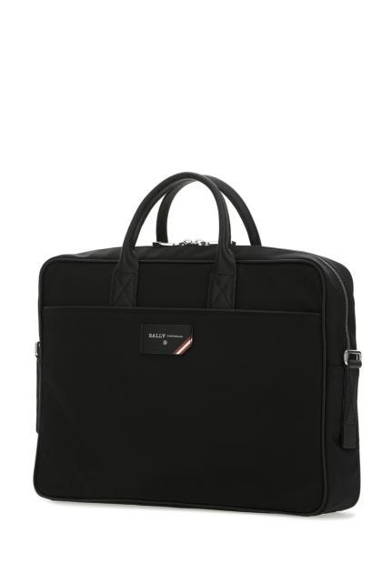 Black nylon Faldy briefcase
